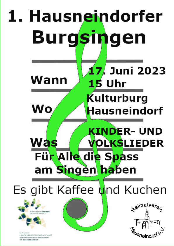 Plakat für das erste Burgsingen